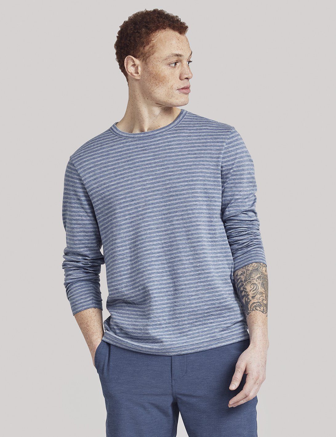 Cloud Stripe Tee- Long Sleeve - Hearth and Soul